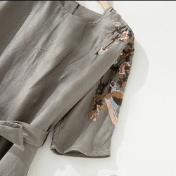 綿麻ー サマーセーター ミッドスリーブリネンセーター 通学通勤 綿 黒 卒業式 入学式 ポリエステル 七五三 フォーマ 4枚目の画像