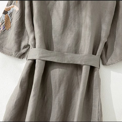 綿麻ー サマーセーター ミッドスリーブリネンセーター 通学通勤 綿 黒 卒業式 入学式 ポリエステル 七五三 フォーマ 5枚目の画像