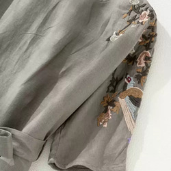 綿麻ー サマーセーター ミッドスリーブリネンセーター 通学通勤 綿 黒 卒業式 入学式 ポリエステル 七五三 フォーマ 7枚目の画像