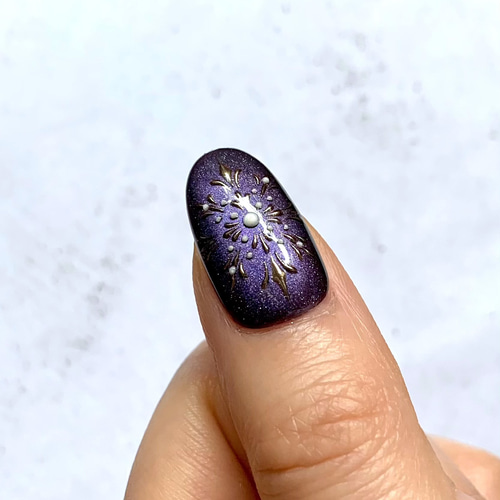 No.42 Baroque/バロック様式/ブルーネイル/マグネットネイル/太陽