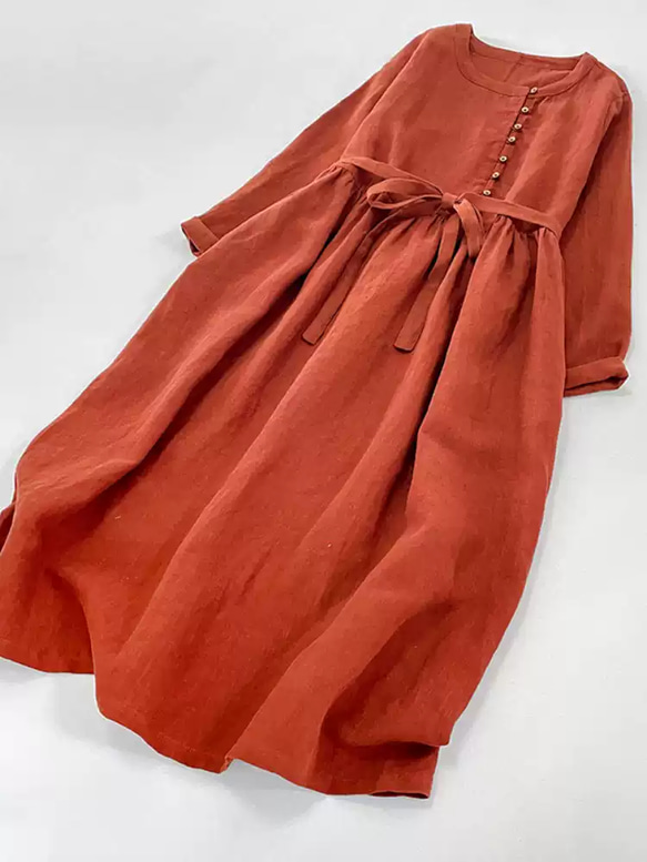 のワンピ#大人 #大人ワンピース #ナチュラル #クラシカル #クラシック #シック #上品 #ナチュラルカラー #アー 2枚目の画像