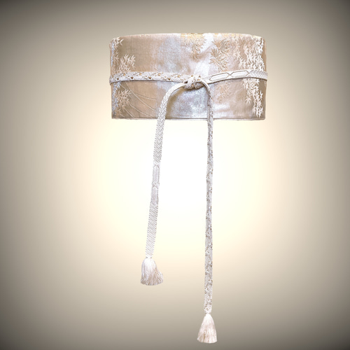 ウエスト 55〜75cm 金刺繍 煌めくサッシュベルト 帯リメイク 着物