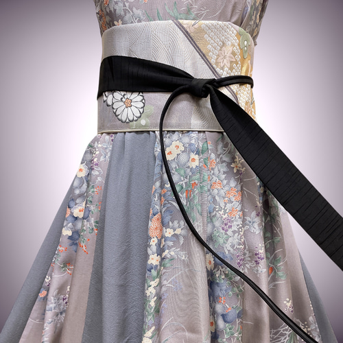 正絹 上質 フレアーワンピース 高級感 着物ワンピース L～2L 着物