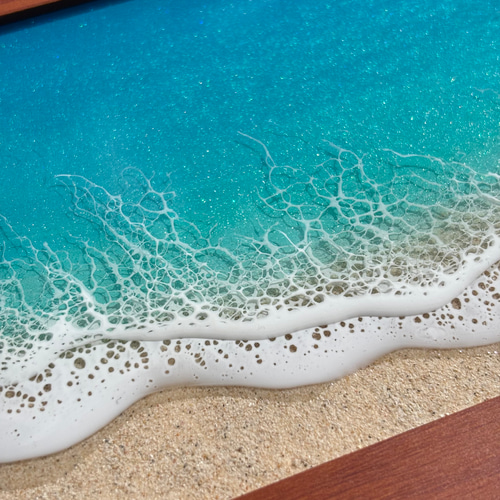 レジンアート オーシャンアート 2L判フォトフレーム 沖縄 珊瑚砂 南国