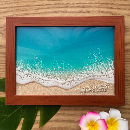 27㎝　原画　絵画　レジンアート　海　オーシャン　沖縄　ハワイ　アクリル画 絵画 原画 アクリル画 レジンアート 宮古島 海 ハワイ 沖縄