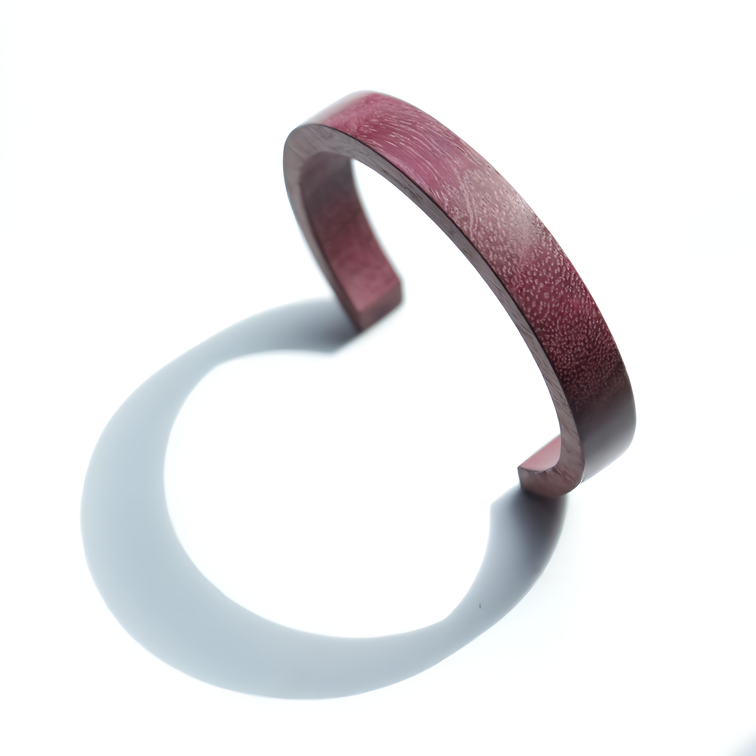 ウッドバングル_パープルハート_木のバングル_木のアクセサリー_紫色_金属アレルギー対応