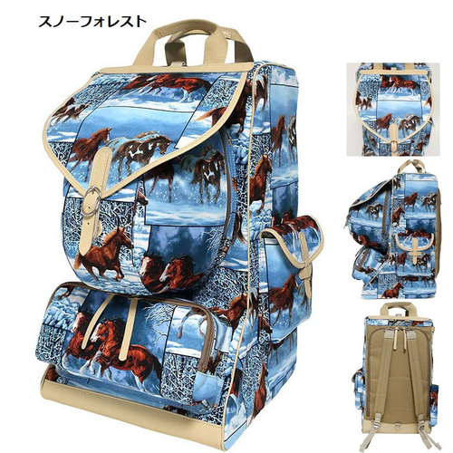 ヘルメットもプロテクターも全部収納 特大キャパの馬柄乗馬ブーツ