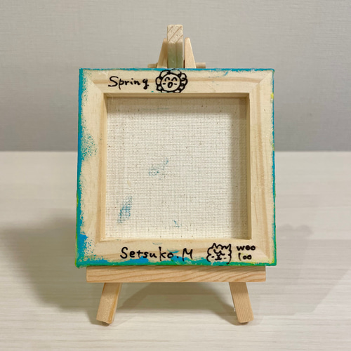 原画】【送料無料】小さい絵 アクリル絵の具 キャンバス 春 花