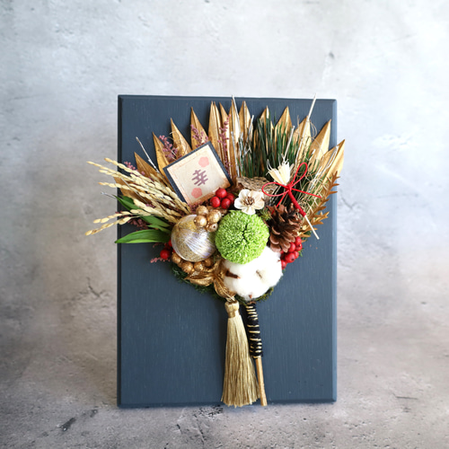 現品限り】幸せ呼びこむ熊手・破魔矢風ボードアレンジ 縁起物 ギフト