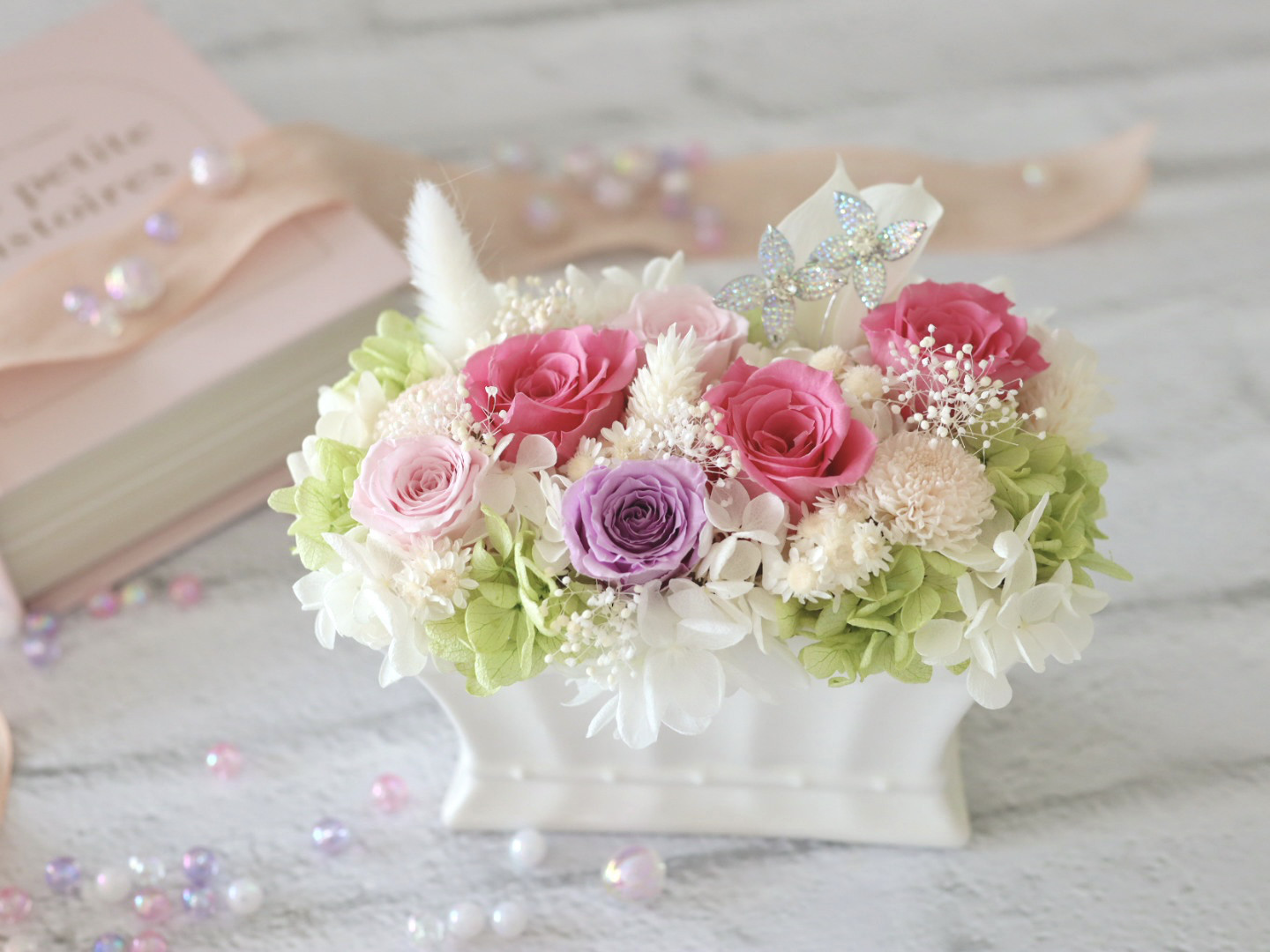 『fairy pink』プリザーブドフラワーアレンジメント