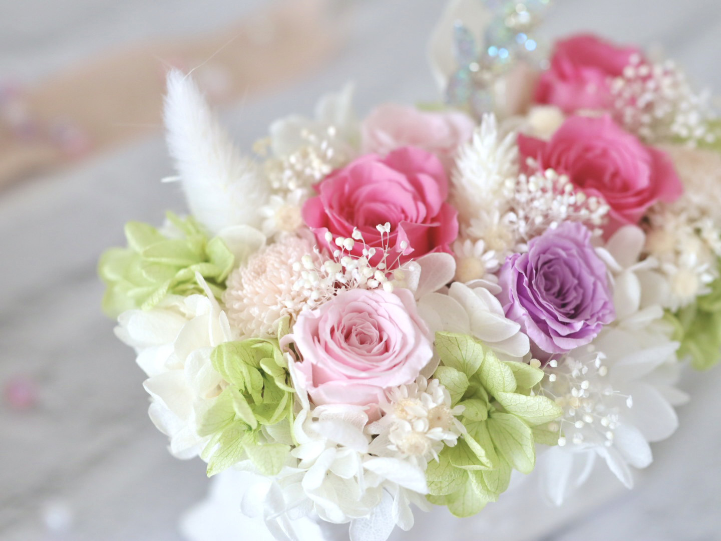 『fairy pink』プリザーブドフラワーアレンジメント