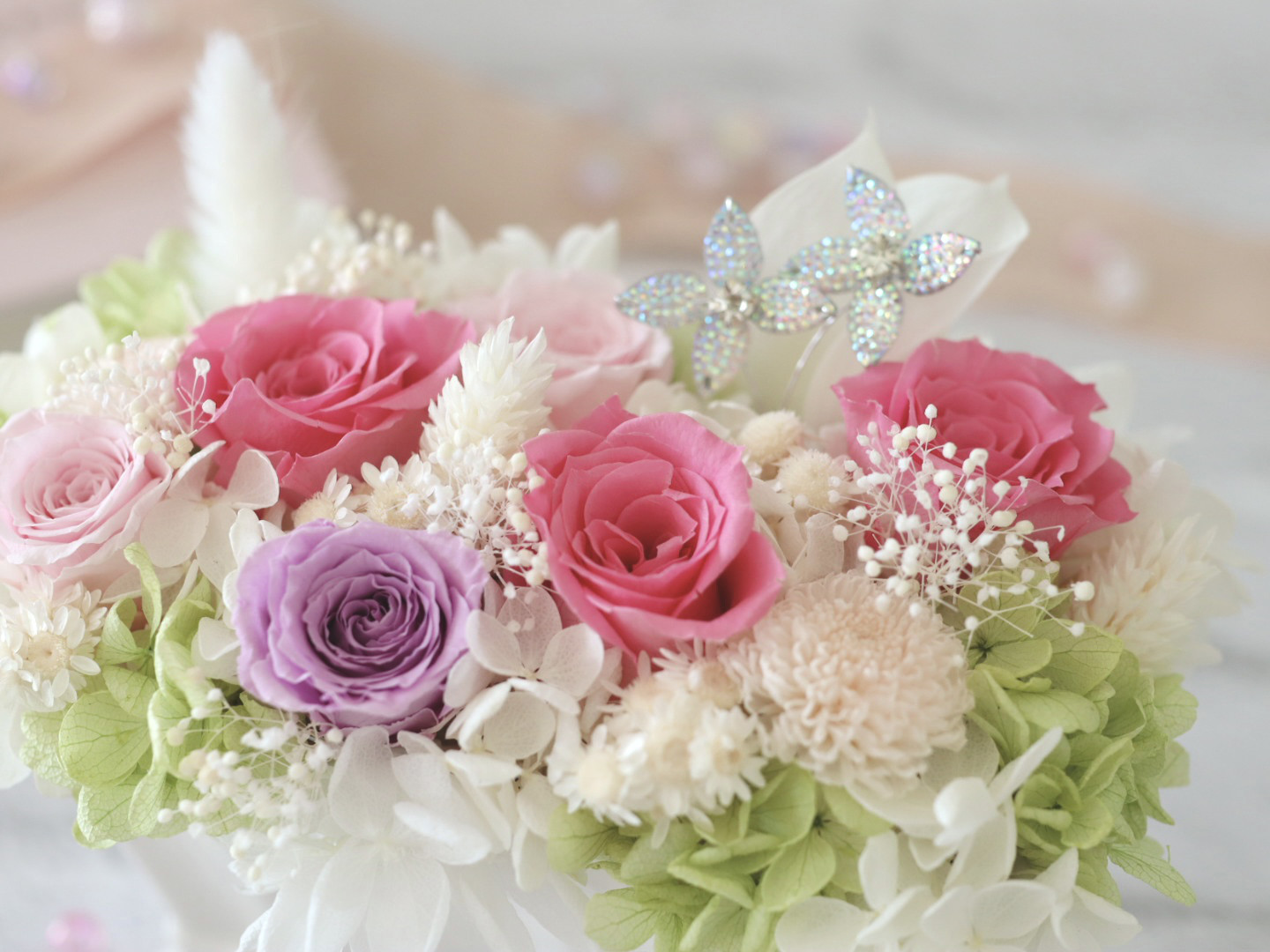 『fairy pink』プリザーブドフラワーアレンジメント