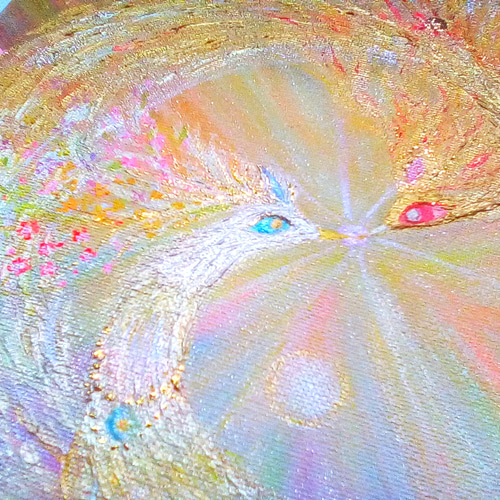 風水開運波動絵画◇鳳と凰　奇跡の実光　陰陽ペア鳳凰エナジー　金運発展　子宝仕事運 風水波動絵画＊鳳と凰 奇跡の実光 陰陽ペア鳳凰エナジー 霊獣