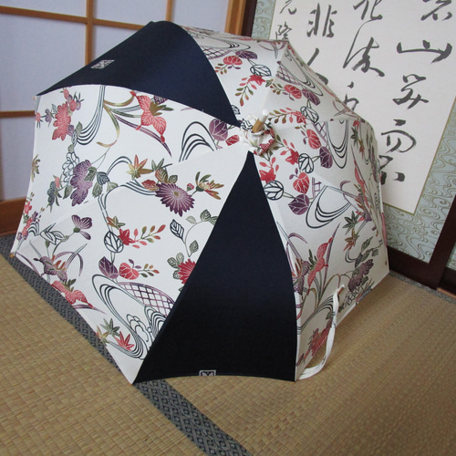 雪ん子　型染めリメイク日傘 型染め・着物から日傘（傘袋付き） 傘・日傘 MICHI 通販 19150571