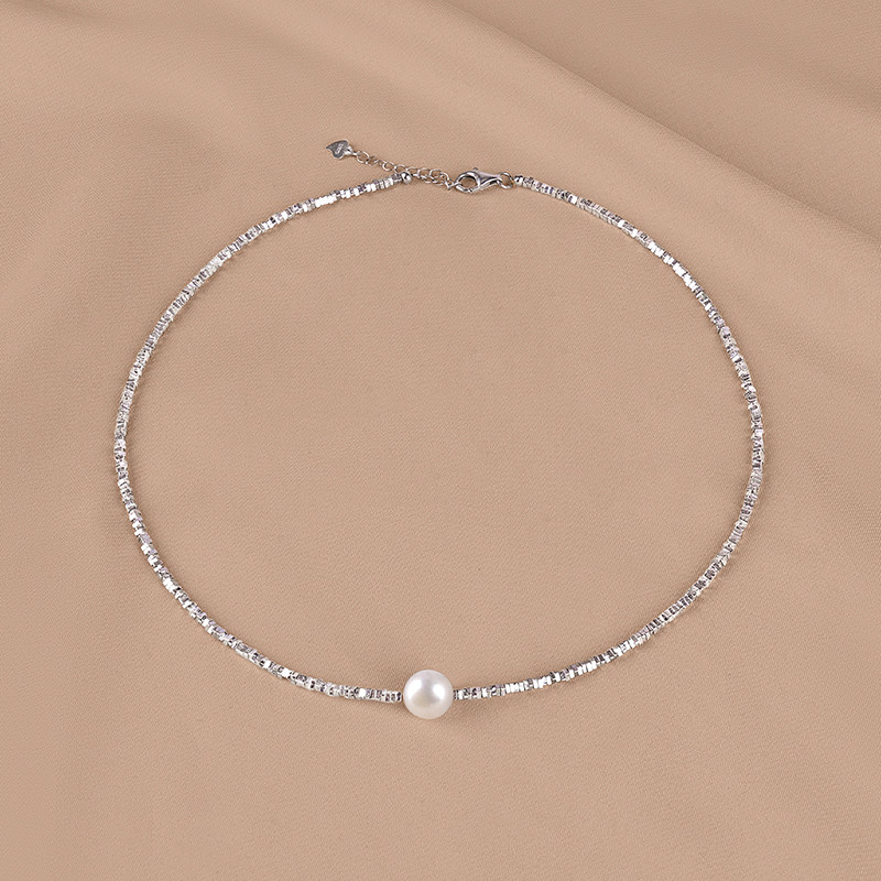 9-10mm淡水パールのネックレス　真珠　淡水真珠 淡水パール  6月誕生石 ブライダル ウェディング 結婚式