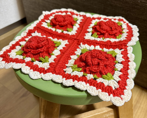 京介様　薔薇モチーフ　マルチカバー 京介様 薔薇モチーフ マルチカバー
