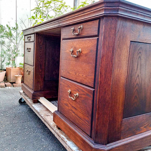 アンティーク調プレジデントデスク(両袖机) president desk 役員机