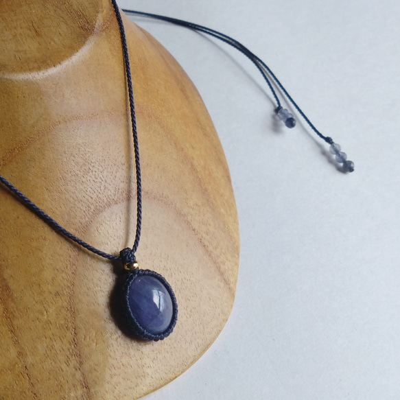 アイオライト　マクラメ　ネックレス アイオライト マクラメネックレス ネックレス・ペンダント ぬち