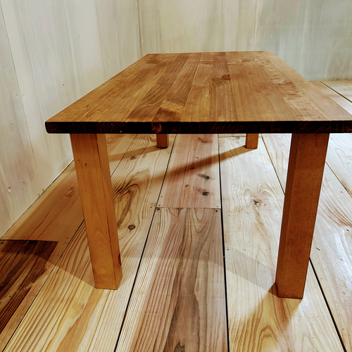 木製ローテーブル｜パイン材×蜜蝋仕上げ ローテーブル・リビング