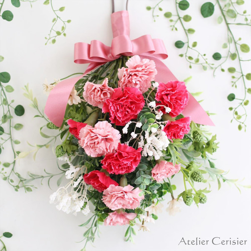 Jolie botanique<lait de fraise>*春リース*母の日*ハーフ Jolie botanique<lait de fraise>*春リース*母の日*ハーフ