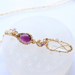 アンダラクリスタルのワイヤージュエリーネックレス✧ドラゴンズブラッド✧ペンダント アンダラクリスタルのワイヤージュエリーネックレス✧ドラゴンズ