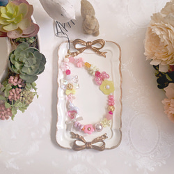 №12 キャンディポップなビーズストラップ ✧ スマホストラップ ✧ ハンドストラップ 1枚目の画像