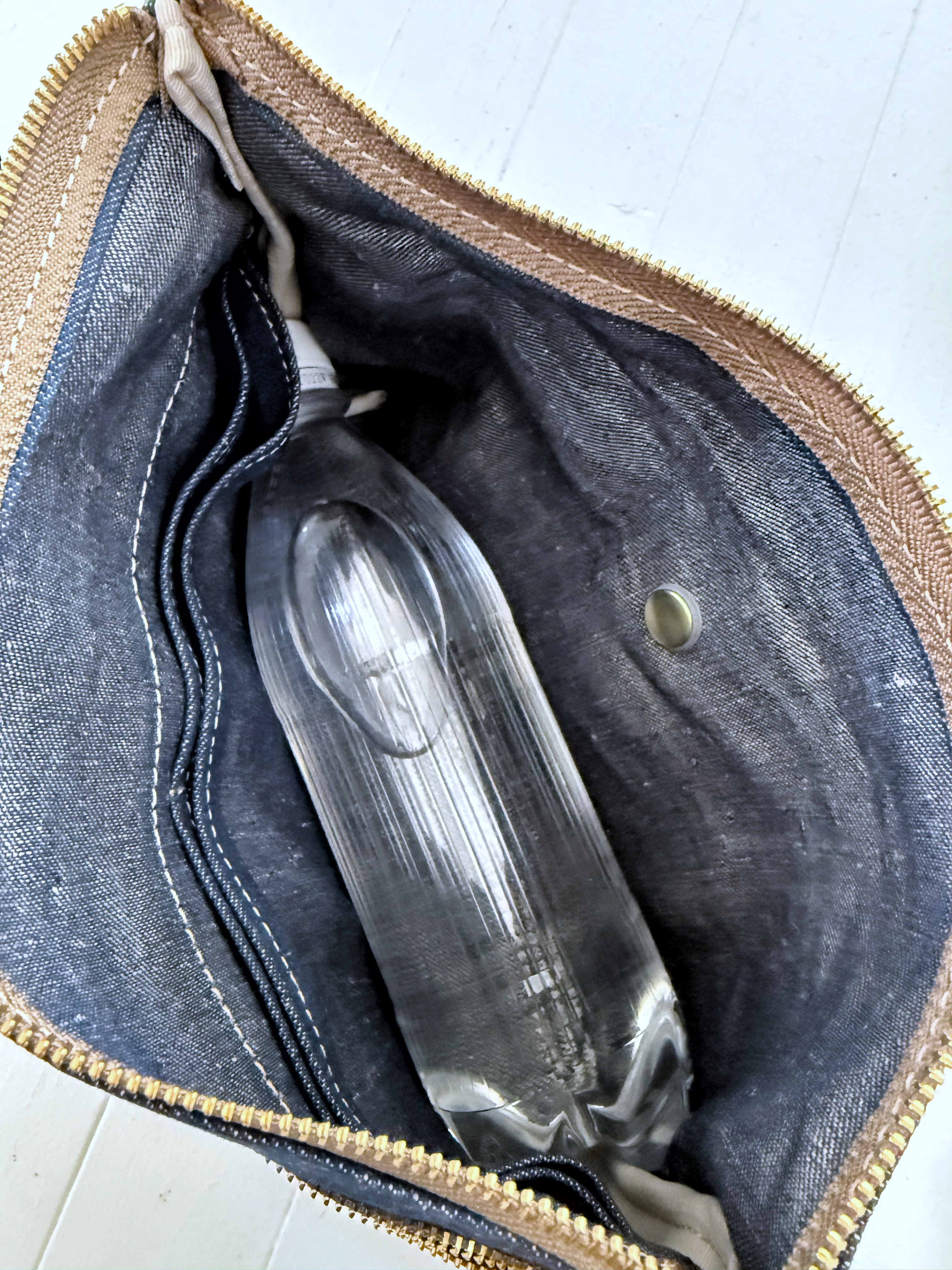 デニム 生地 本革 サコッシュ ボディバッグ ショルダー クラッチ ウエストポーチ