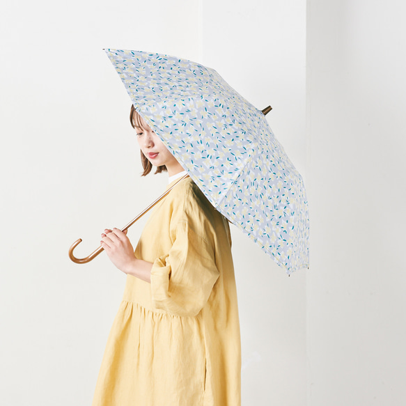 【晴雨兼用】coccaの日傘雨傘 elder flower  刺繍(折りたたみ)《TPS-1252-1》 3枚目の画像