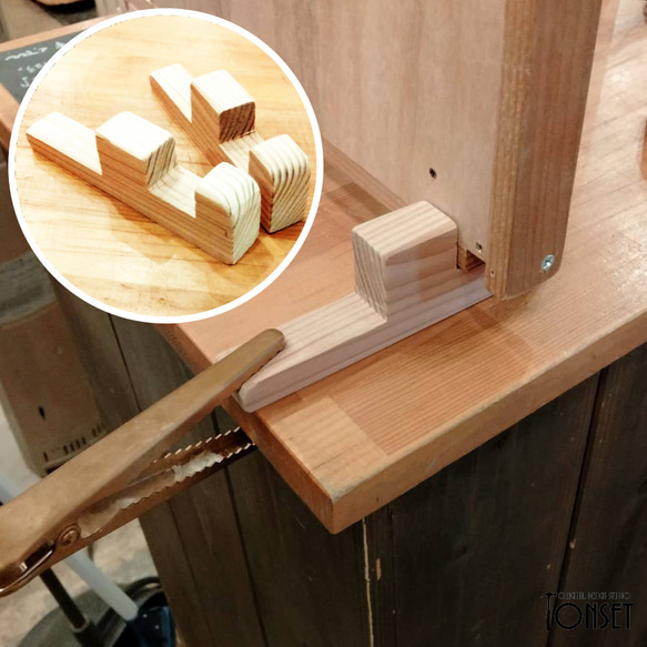 マルシェ出店用 4面鏡モチーフ折り畳み什器用追加足 1枚目の画像