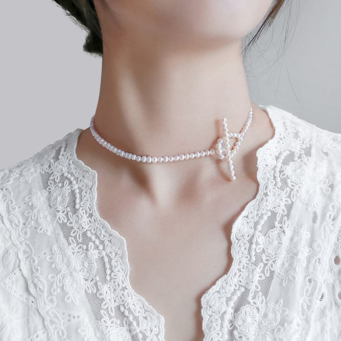 5mm淡水パールのネックレス　真珠　淡水真珠 淡水パール  6月誕生石 ブライダル ウェディング 結婚式