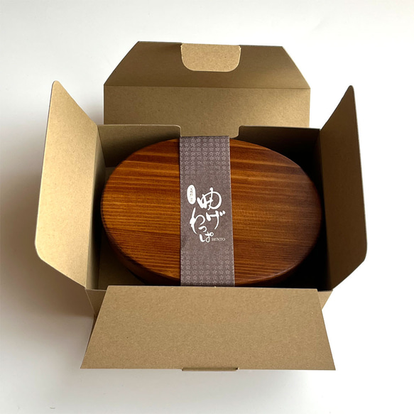 ＼スターターセット2025／  曲げわっぱ 小判小 弁当箱 箸 セット 500ml 白木 うるし塗り ランチボックス 5枚目の画像