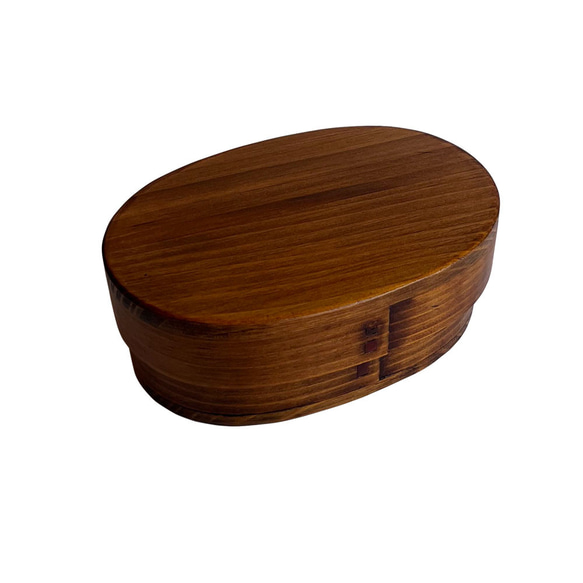 ＼スターターセット2025／  曲げわっぱ 小判小 弁当箱 箸 セット 500ml 白木 うるし塗り ランチボックス 9枚目の画像