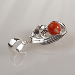 silver 珊瑚 ペンダントトップ 6枚目の画像