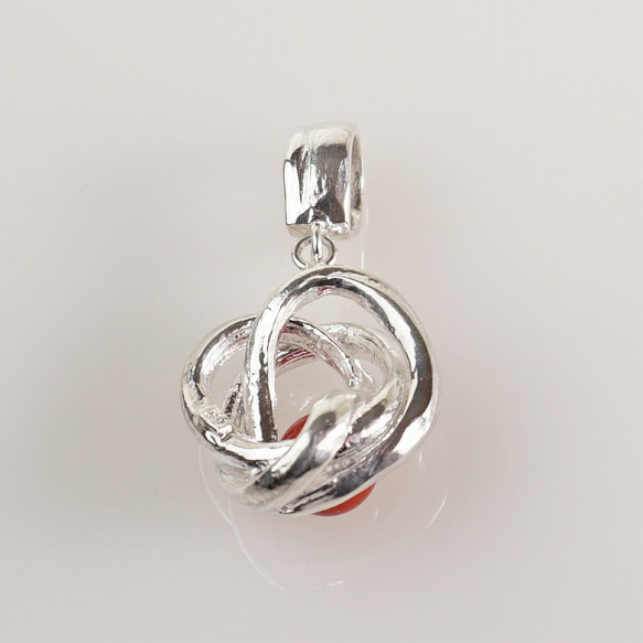 silver 珊瑚 ペンダントトップ 4枚目の画像