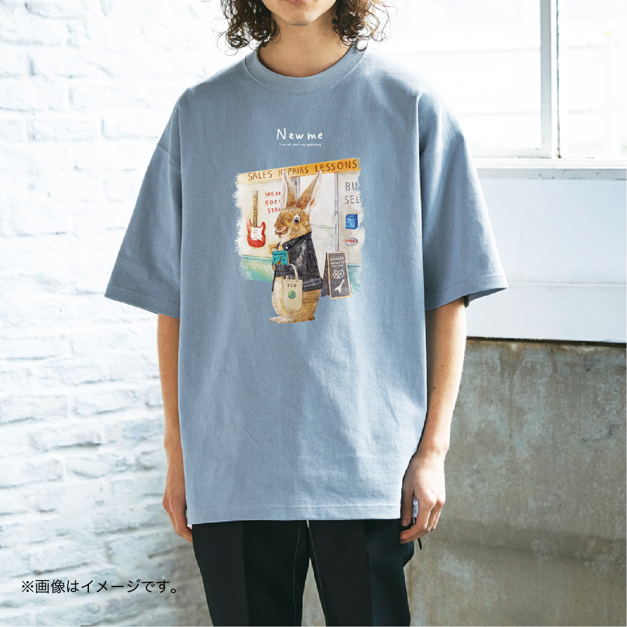 厚みのあるBIGシルエットTシャツ/「NEW ME」
