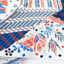 ＜シルクスカーフ＞【the PORT by marca】EMBROIDERY(FMQ-162) シルクツイル RED 4枚目の画像