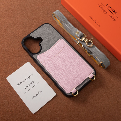 COGURE コグレ iPhone13 ケース ショル ス pe+OG 1045 iPhone16e / 17e ショルダータイプ本革ケース カード収納ポケット付き