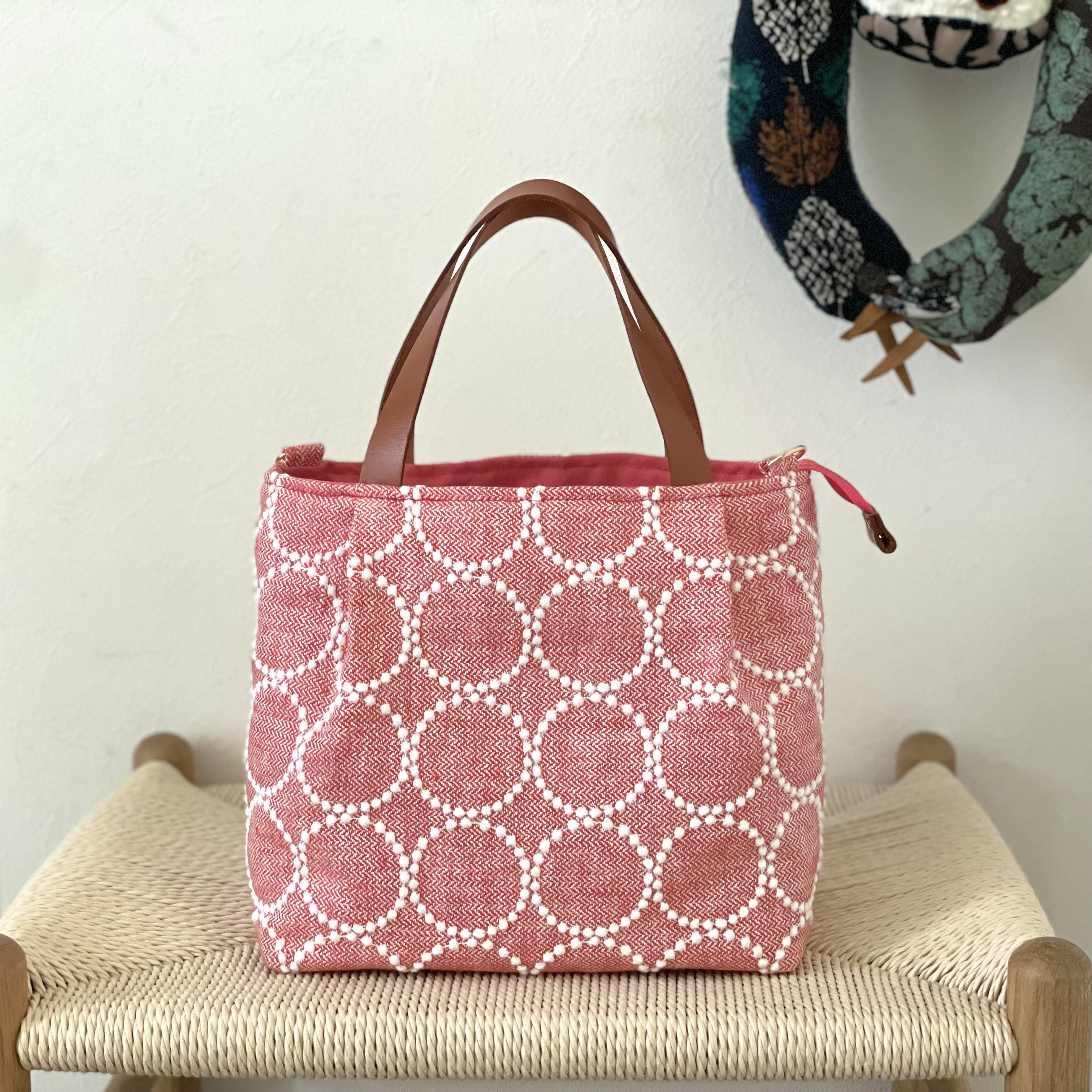 ⚮̈ミナペルホネン　tambourine red かくれんぼトート