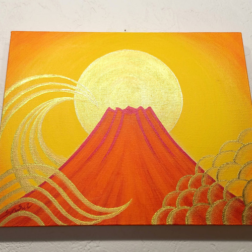 富士山絵画風景画セール｜ダイヤモンド赤富士八二判額縁 風水金運恋愛運安産祈願 富士山絵画 ダイヤモンド赤富士 ピンク雲海 八二判額縁 風水 金運 恋愛運