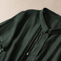 夏のワンピース、春夏ワンピース、コットンリネンワンピース、リネンワンピース、エレガントワンピース、ロング丈ワンピース、ロ 3枚目の画像