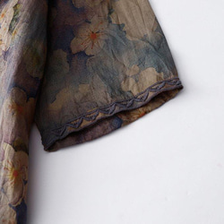 夏のワンピース、春のワンピース、コットンリネンワンピース、リネンワンピース、エレガントワンピース、ロング丈ワンピース、ロ 3枚目の画像