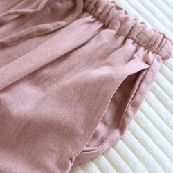 レディースパジャマパンツピンク色100%綿肌に優しい ズボン春夏秋寝巻き　薄手 3枚目の画像
