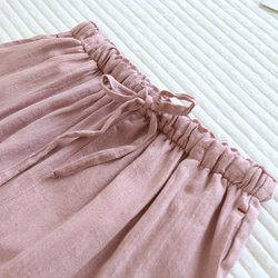 レディースパジャマパンツピンク色100%綿肌に優しい ズボン春夏秋寝巻き　薄手 2枚目の画像