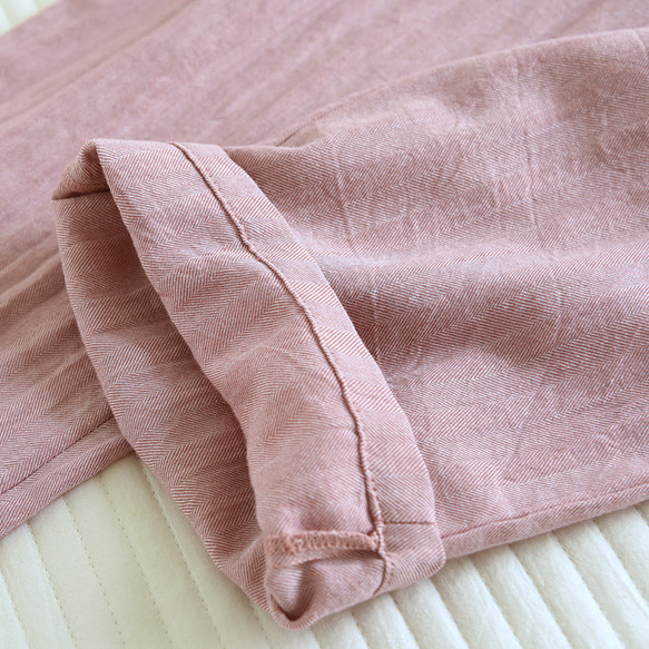 レディースパジャマパンツピンク色100%綿肌に優しい ズボン春夏秋寝巻き　薄手 8枚目の画像