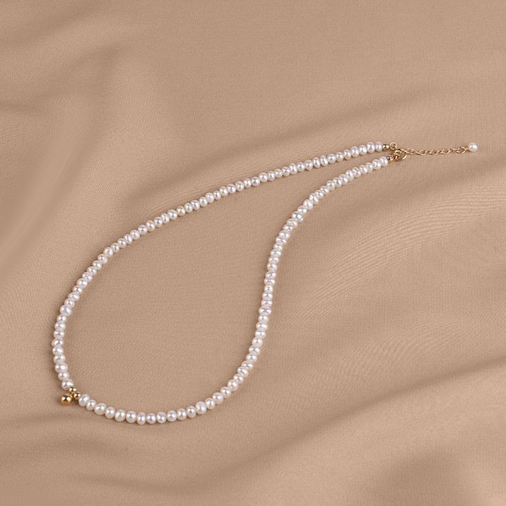 3-4mm淡水パールのネックレス　真珠　淡水真珠 淡水パール  6月誕生石 ブライダル ウェディング 結婚式