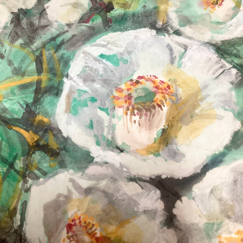 10% OFF ❤︎❤️❤︎ ¥5,500→¥4,950『Camellia White 〜白椿』墨絵