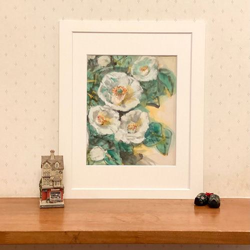 10% OFF ❤︎❤️❤︎ ¥5,500→¥4,950『Camellia White 〜白椿』墨絵