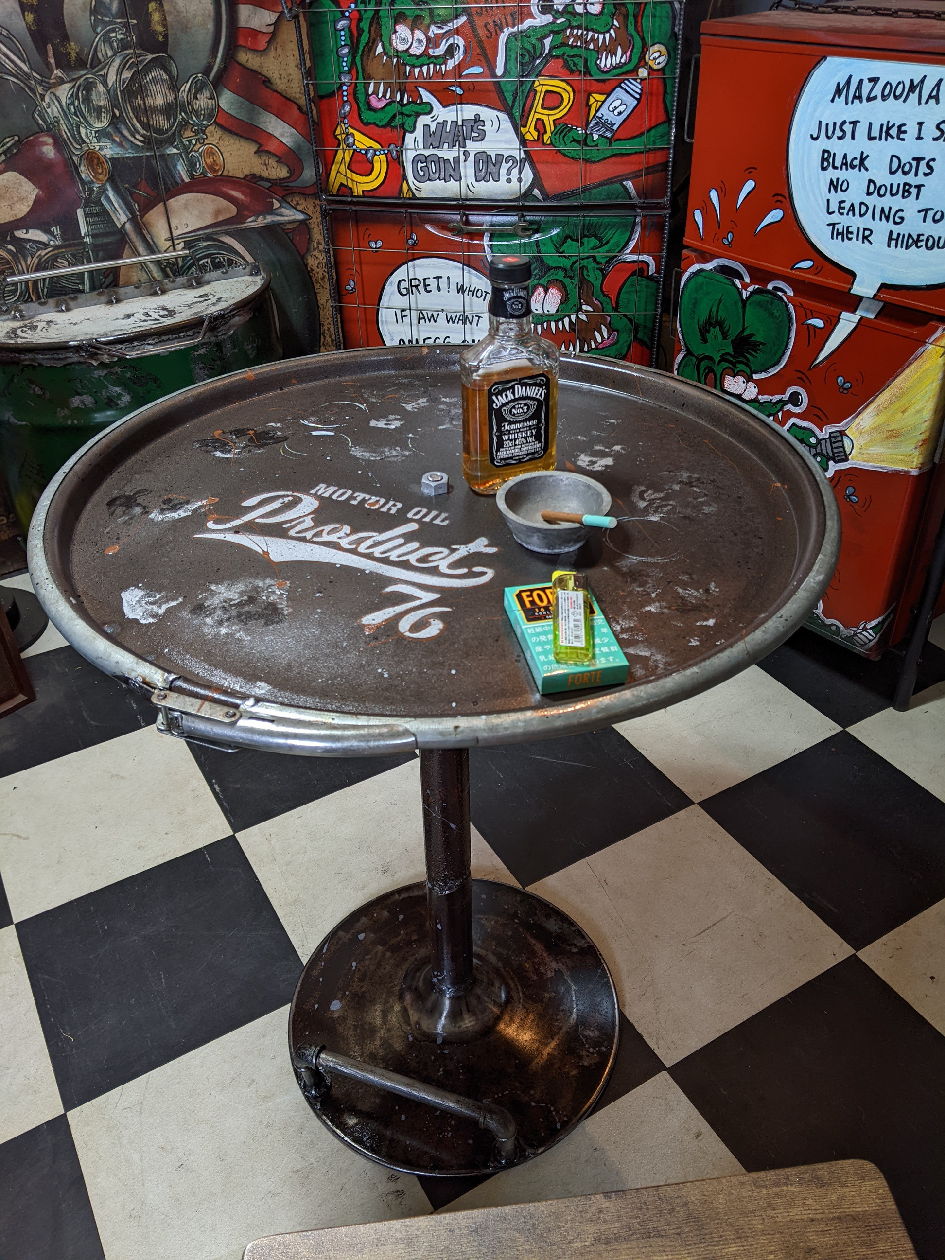 インダストリアルインテリア ガレージテーブル コーヒーテーブル M-Type #店舗什器 #アメリカンインテリア