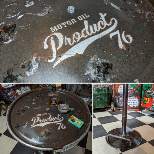 インダストリアルインテリア ガレージテーブル コーヒーテーブル M