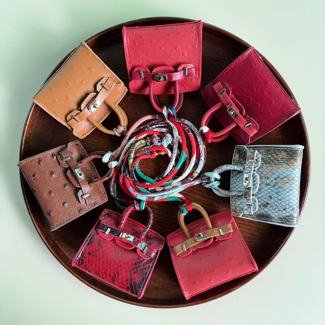 【Mini Bag】BJD Brikin 新色登場高級牛革5点セットリップ香水小銭イヤホンキーチェーン※今だけ限定カラ